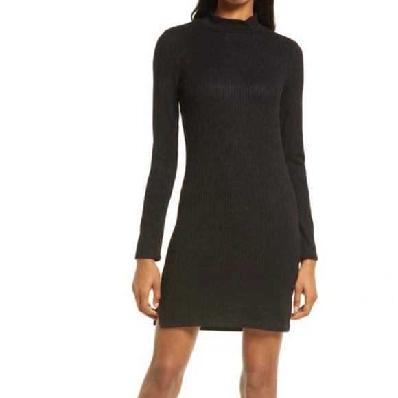 BB DAKOTA BY STEVE MADDEN Talking Body Long Sleeve Body-Con Dress - Picture 1 of 5